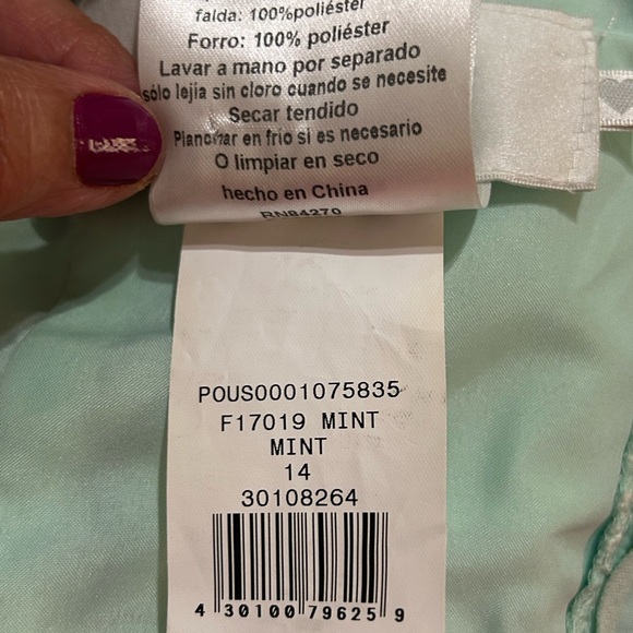 Dave’s Bridal Mint Green Lace Dress Size 14 - Picture 5 of 7